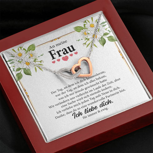 "An meine Frau" Halskette - Gänseblümchen